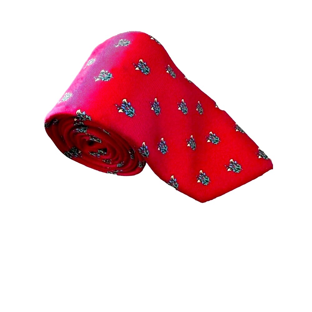 Christian Dior Tie Paris New York Red Geometric / silk Red